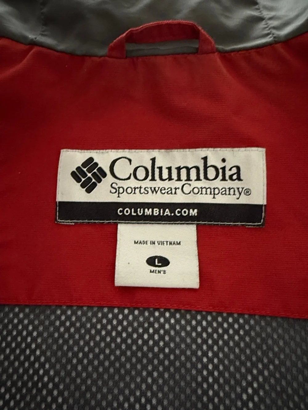 Columbia Red and Gray Ski Snowboard Jacket, Men’s Size L
